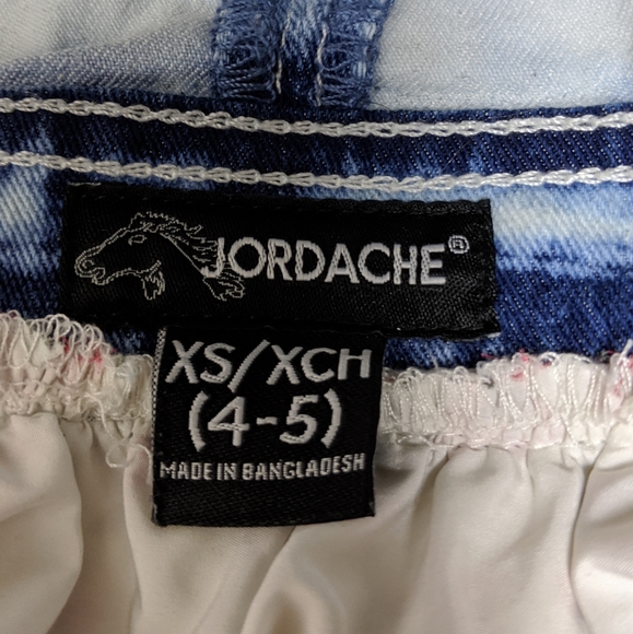 Vtg GIRL'S JORDACHE Denim and Floral Dress - Picture 7 of 15